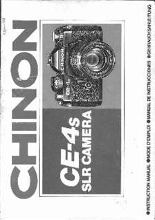 Chinon CE 4 s manual. Camera Instructions.